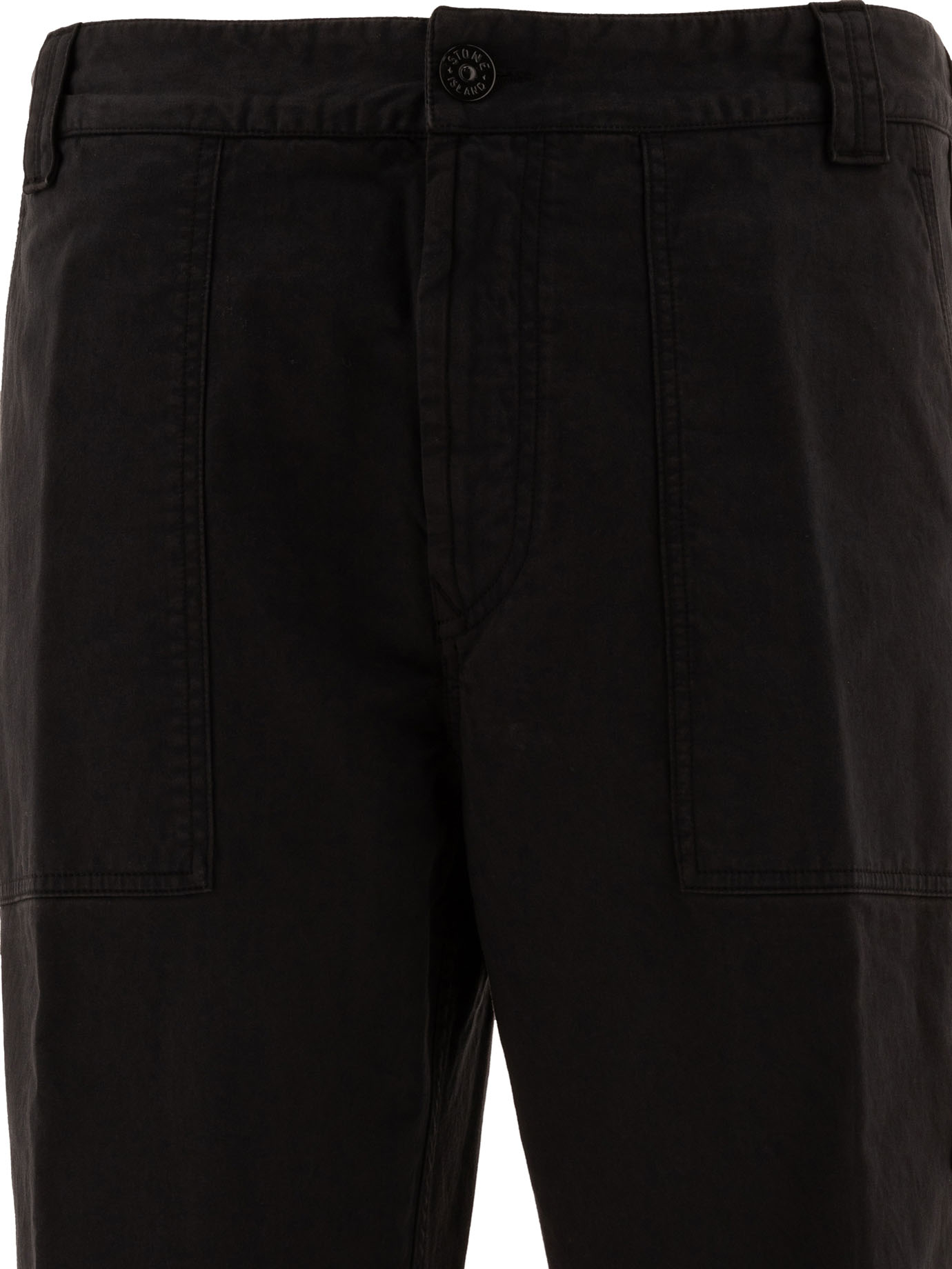 STONE ISLAND Black   “Ghost” trousers